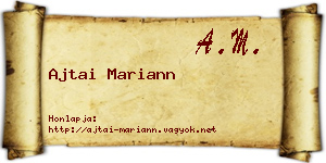 Ajtai Mariann névjegykártya